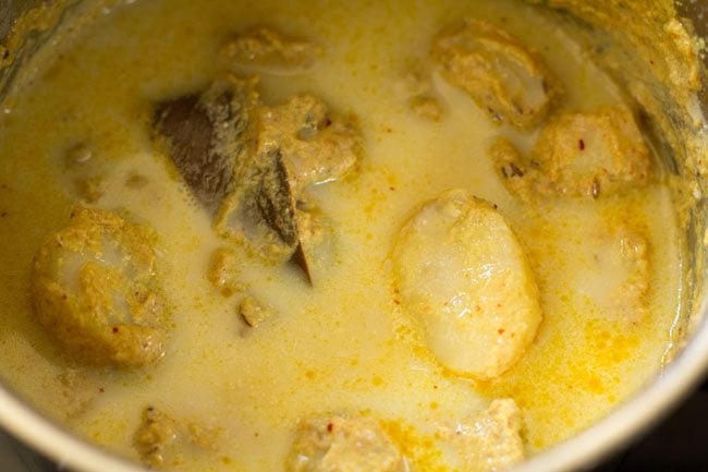water added in the pan for making dum aloo. 