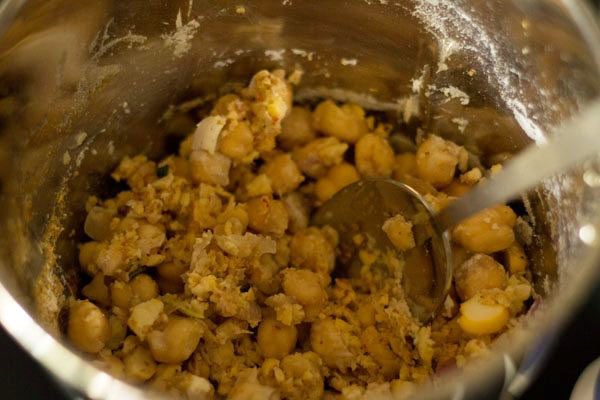 roughly ground falafel mixture.