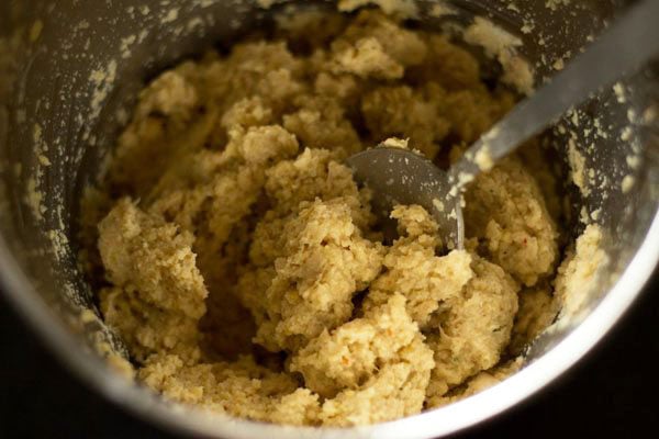 ground falafel mixture.